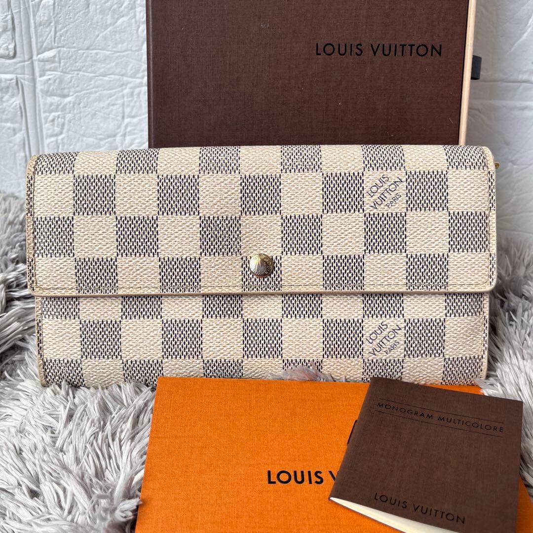 美品✨ルイヴィトン　ダミエアズール　ポルトフォイユサラ　ホワイト