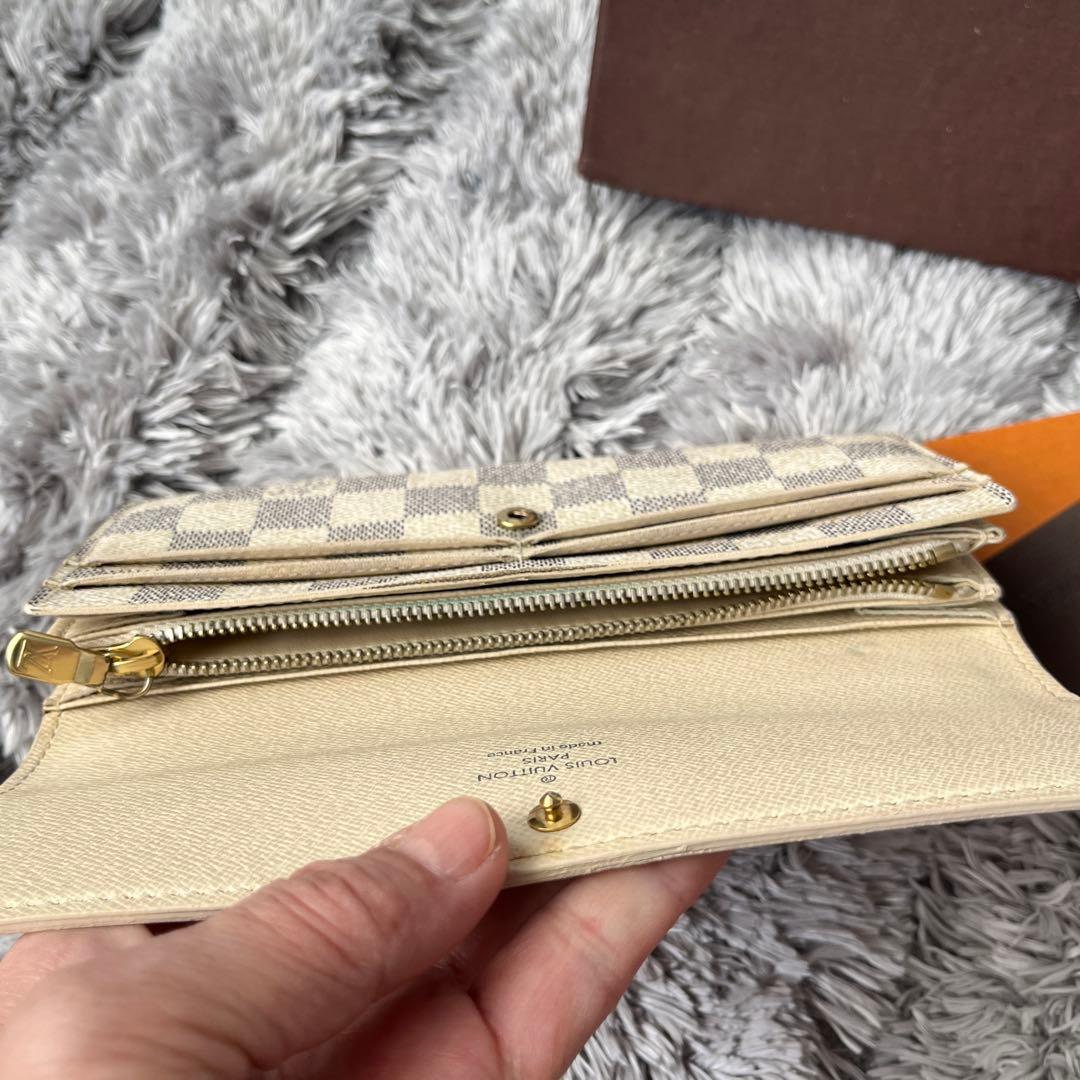 美品✨ルイヴィトン　ダミエアズール　ポルトフォイユサラ　ホワイト