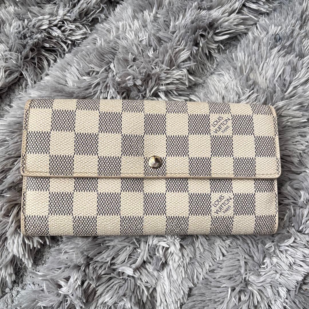 美品✨ルイヴィトン　ダミエアズール　ポルトフォイユサラ　ホワイト