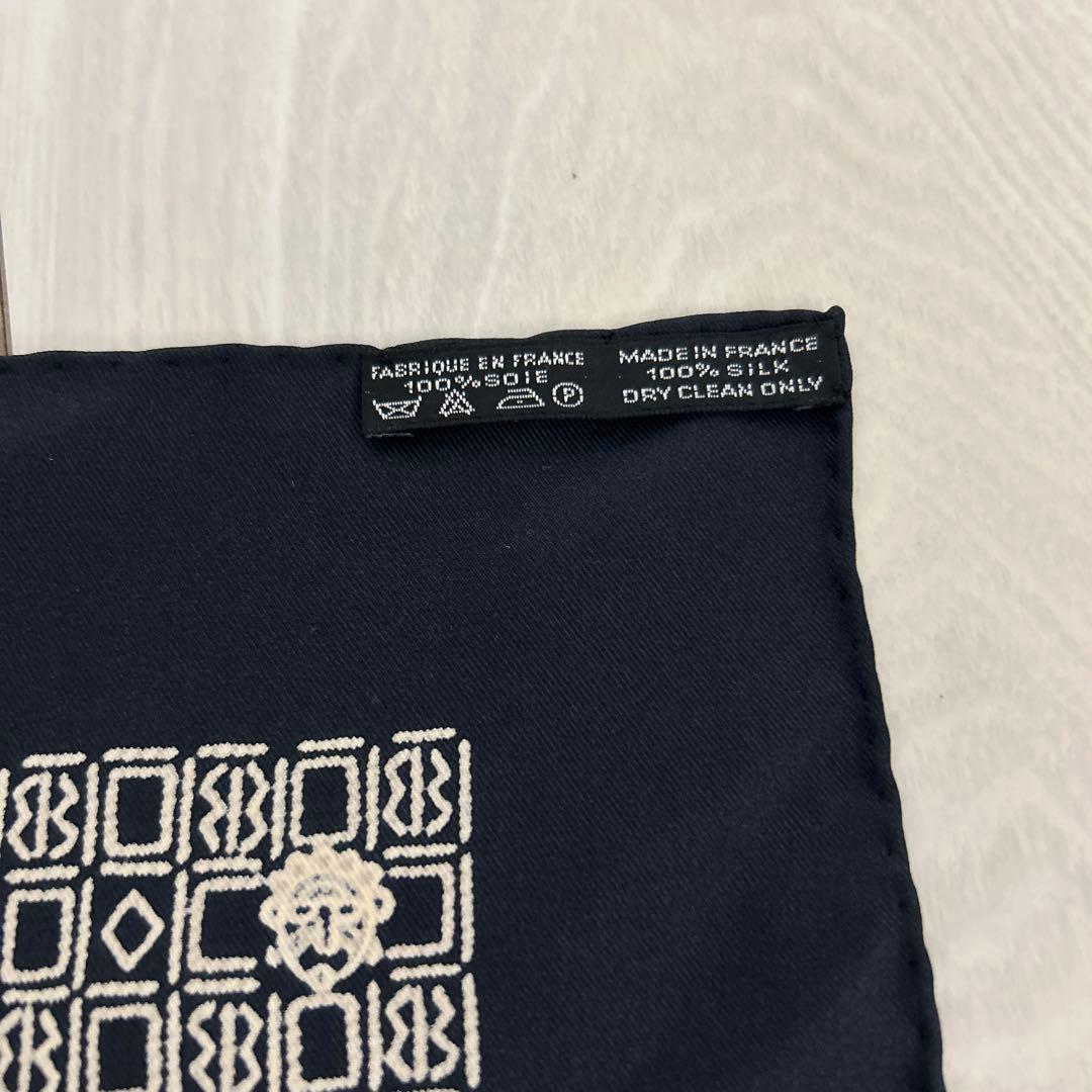エルメス　HERMES メンズ　ポケットチーフ　希少柄