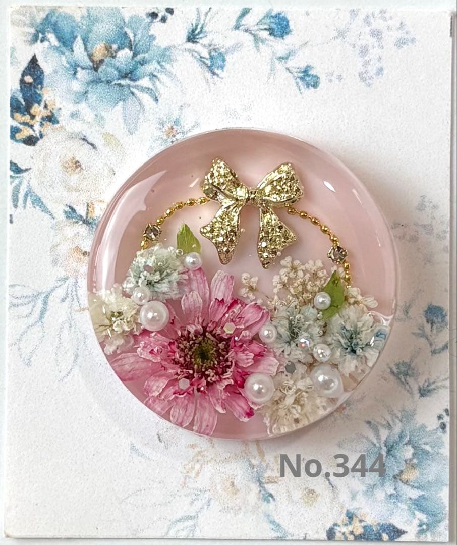 メル30077様　レジンヘアゴム ポニーフック　ドライフラワー