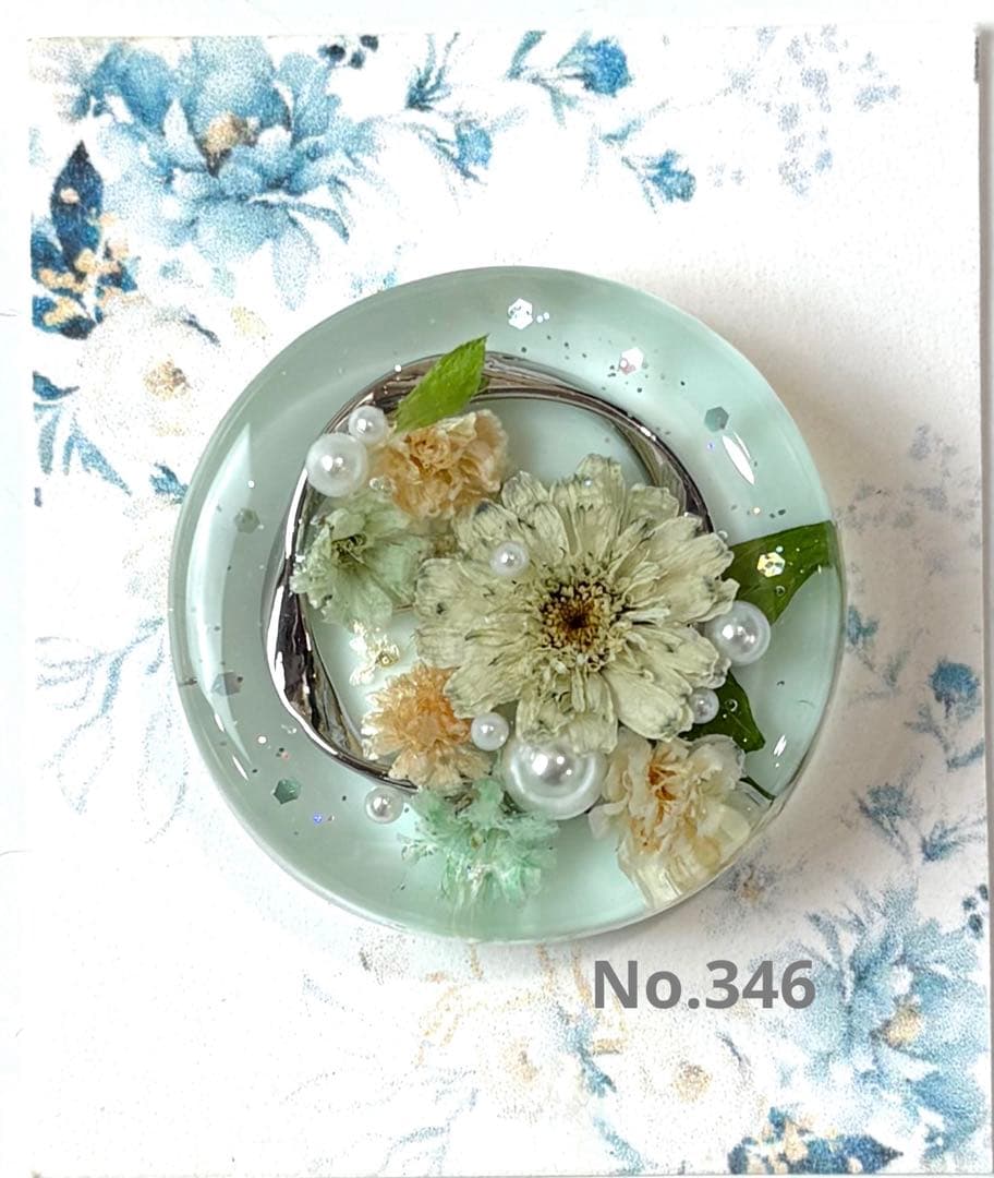 メル30077様　レジンヘアゴム ポニーフック　ドライフラワー