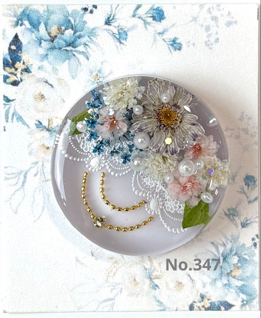 メル30077様　レジンヘアゴム ポニーフック　ドライフラワー