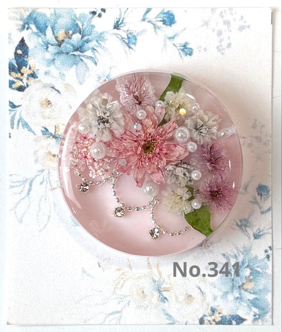 メル30077様　レジンヘアゴム ポニーフック　ドライフラワー