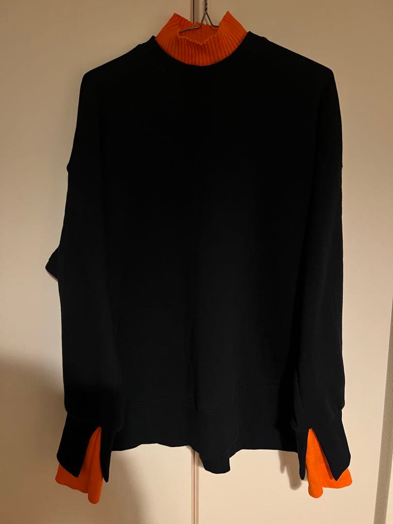 ナゴンスタンス layered-neck pullover スウェット セーター