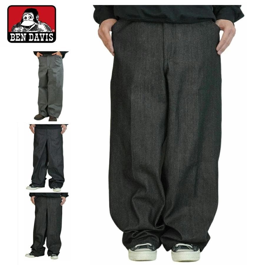 新品W34ベンデイビスbendavisゴリラカットチャコールデニムワークパンツ