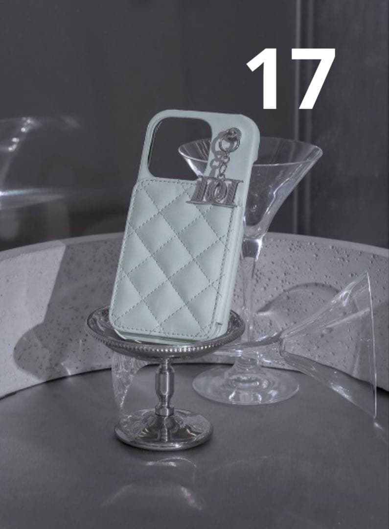 ダーリッチ　キルティングミラーDDチャームiPhoneケース　17
