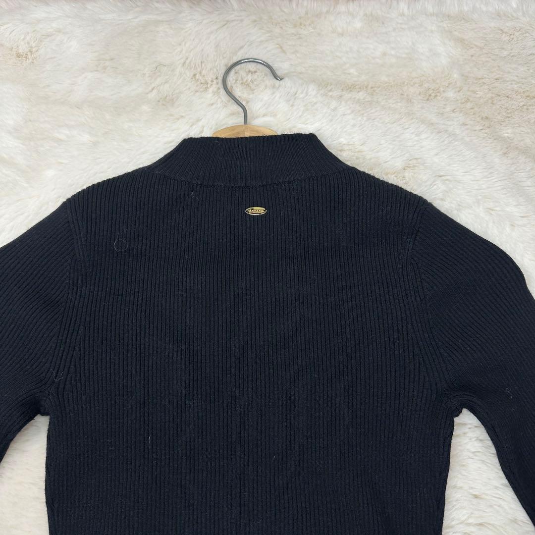 ✨美品✨anuans イレギュラーヘムドッキングニットワンピース XS 黒白