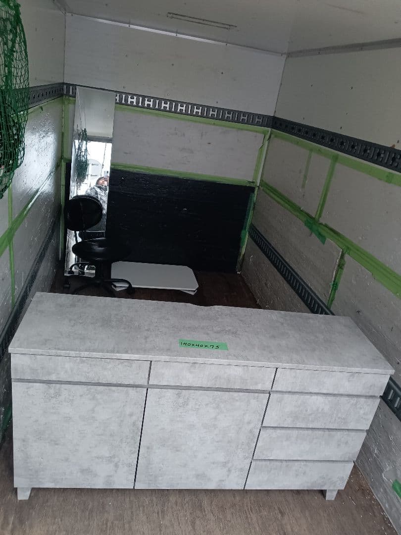 SHO 様大阪配送込リヨン サイドボード 120 (コンクリートグレー)