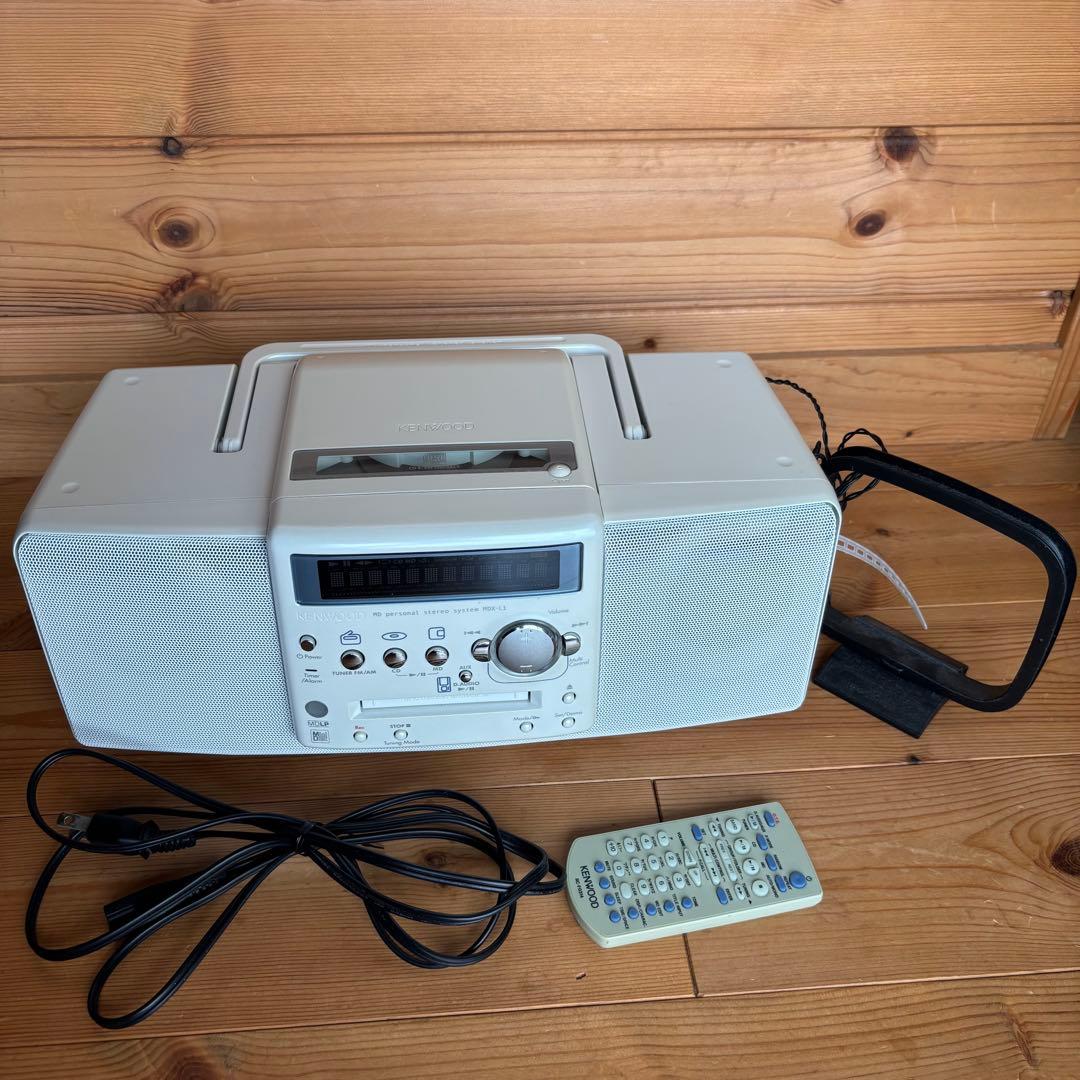 ケンウッド MD/CDラジオ MDX-L1 ミニコンポ リモコン付き★