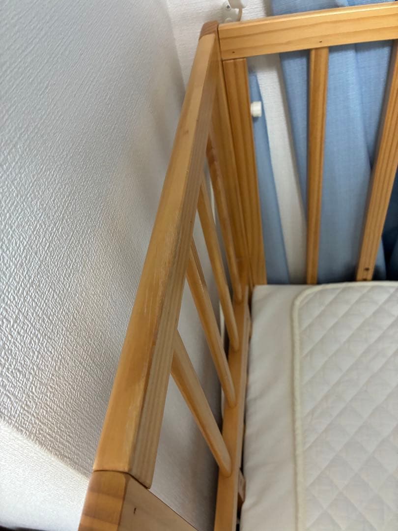 そいねーる + ロング (マットレス付)ナチュラル ベビーベッド　大和屋