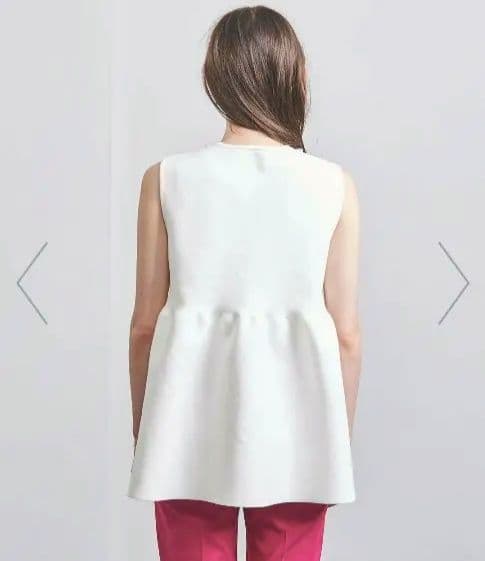 ☆新品28600円☆UNITEDARROWS☆Pミニフリル ニットベスト☆ジレ☆