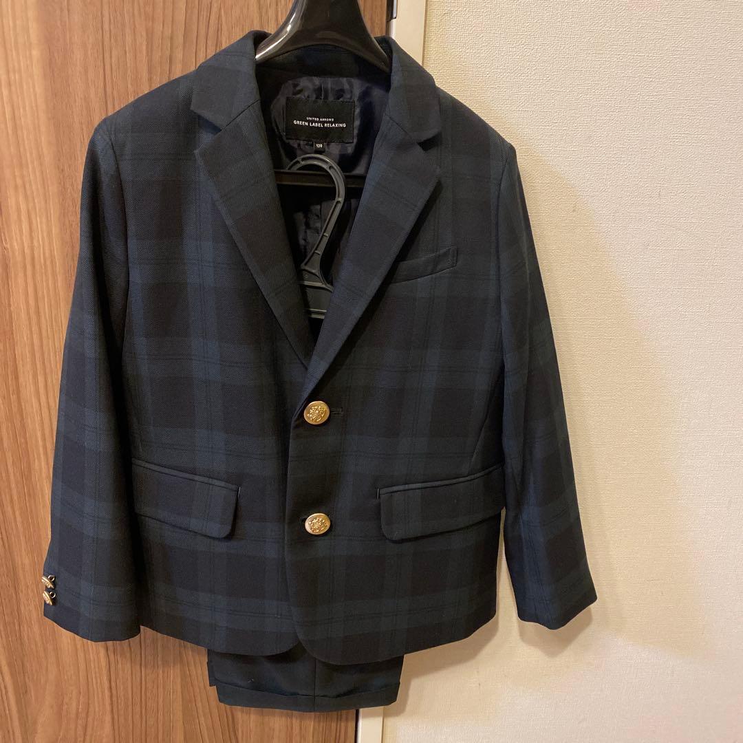 GREEN LABEL RELAXING チェック柄スーツジャケット