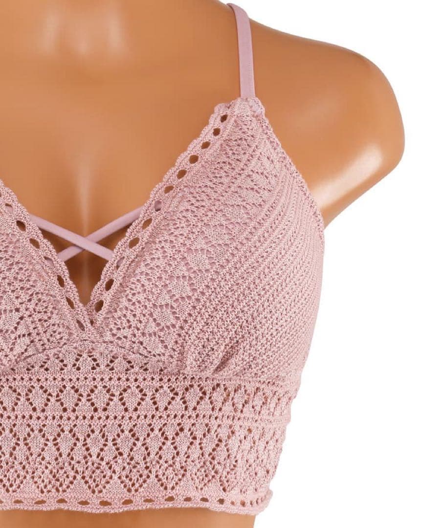 ラメニットスカラップビキニ【LIP SERVICE】ブラック 9Mサイズ