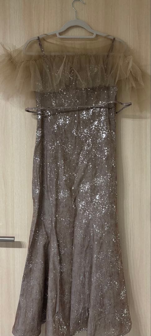 Leja チュールフリルボレロペイントマーメイドワンピースドレス