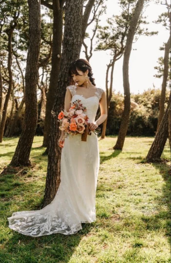 【あるくん】ドレスプロダクション刺繍レース ハートカット スレンダードレス