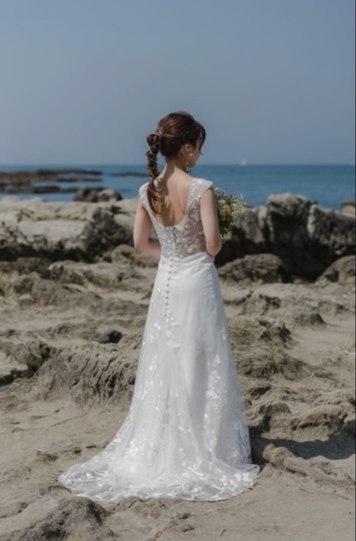 【あるくん】ドレスプロダクション刺繍レース ハートカット スレンダードレス