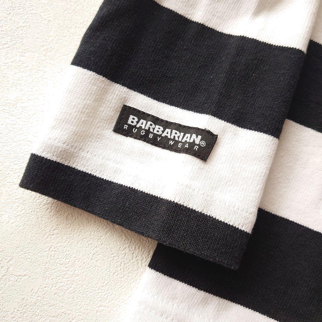 【別注】 BARBARIAN バーバリアン 星条旗 ラガーシャツ