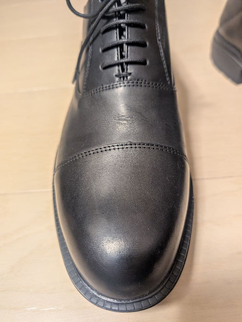 wws ボーダレス本革シューズ ブラック 26.5cm