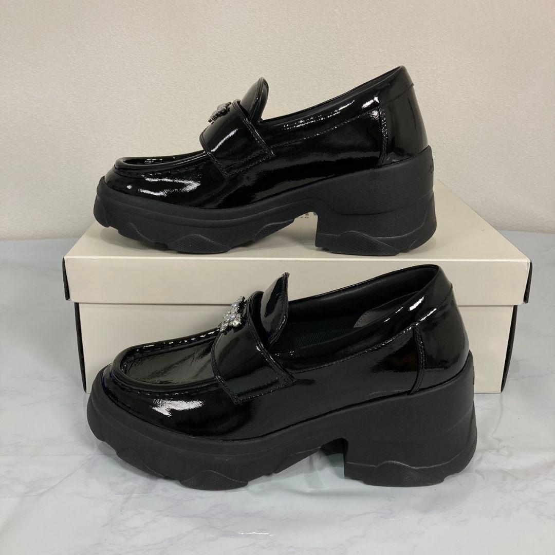 プラスダイアナ　ビジュー付きスニーカーローファー　厚底　箱付き