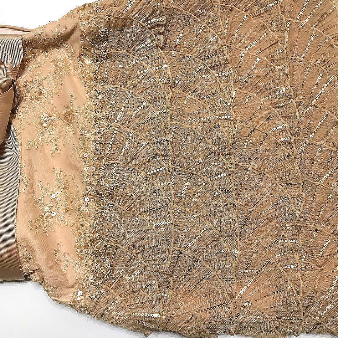 レア【極美品】サイズ0 タダシショージ ベアトップドレス ビーズ レース xs