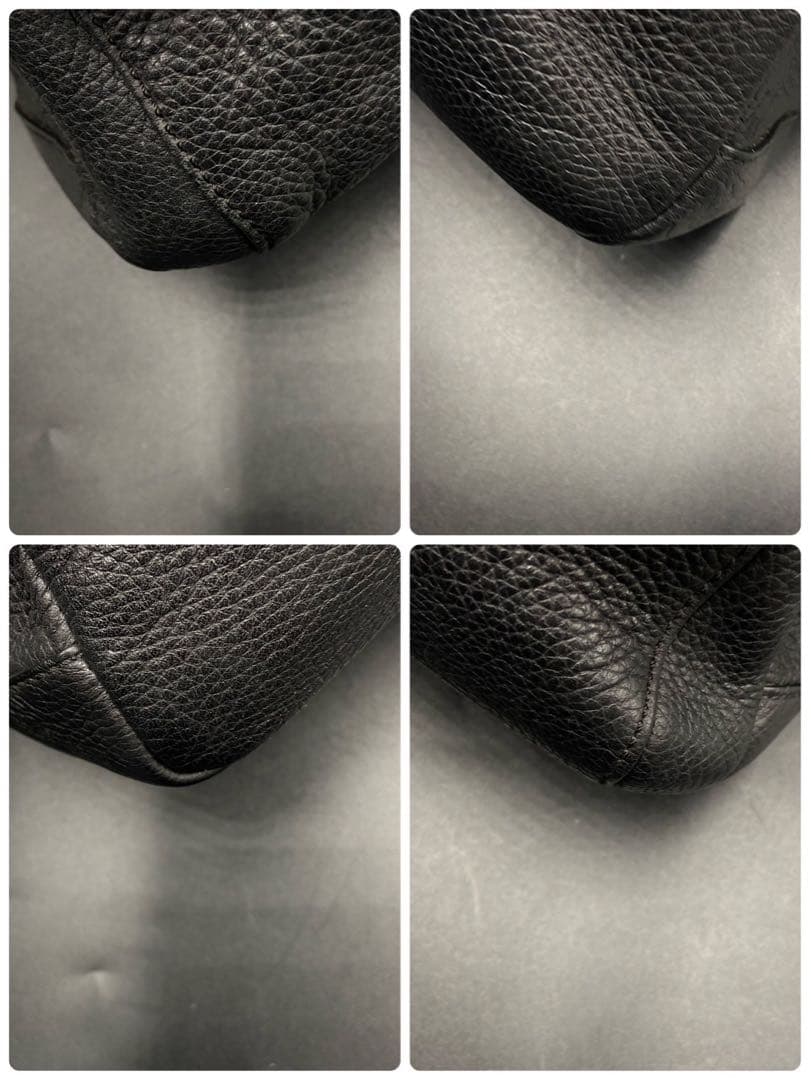 【美品】コーチ メッセンジャーバッグ ショルダー ブラック レザー 大容量