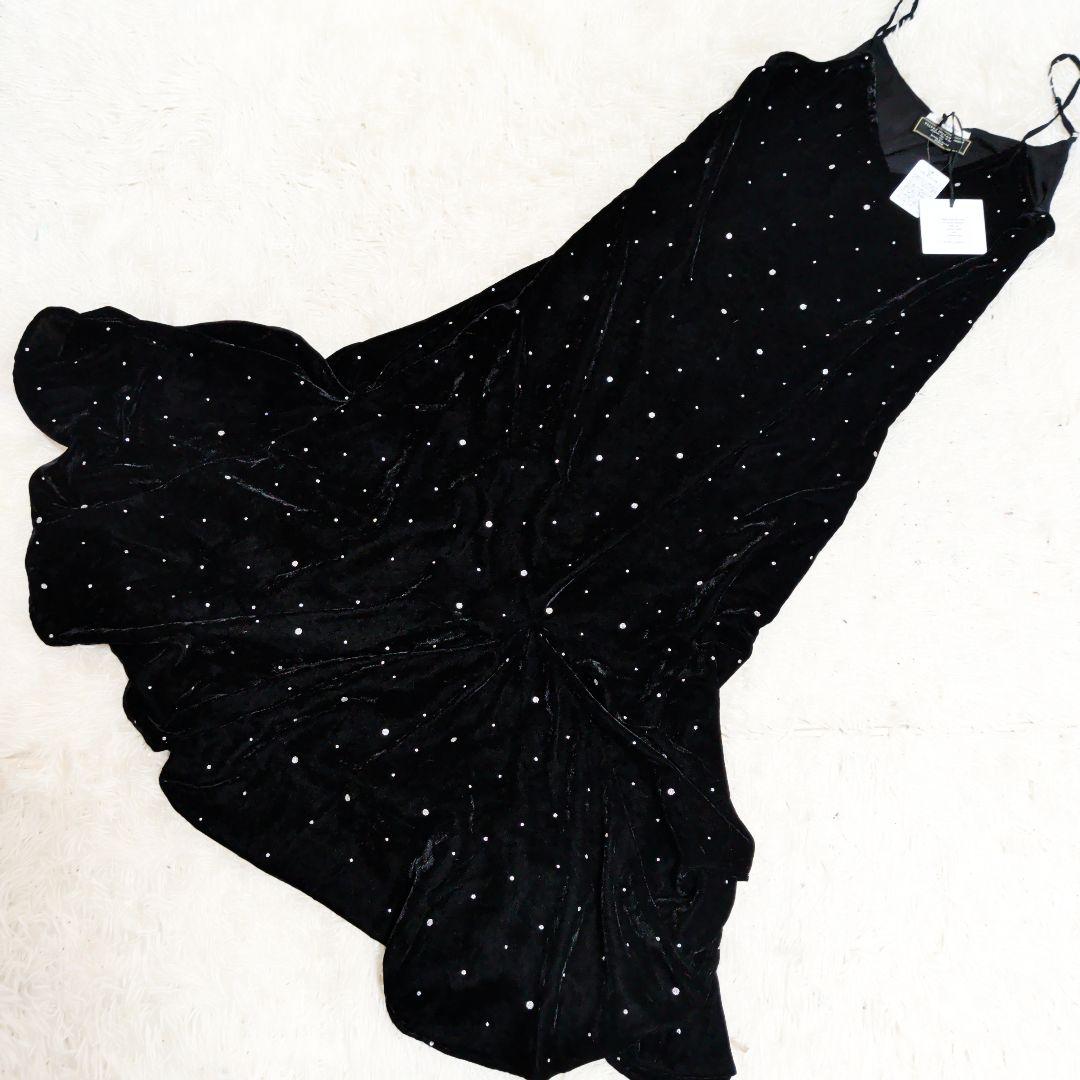 【新品】クチュールドアダム グリッターベルベットキャミドレス　サイズ36