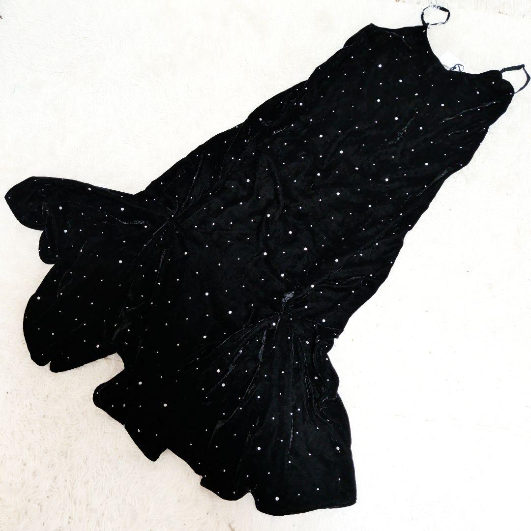 【新品】クチュールドアダム グリッターベルベットキャミドレス　サイズ36