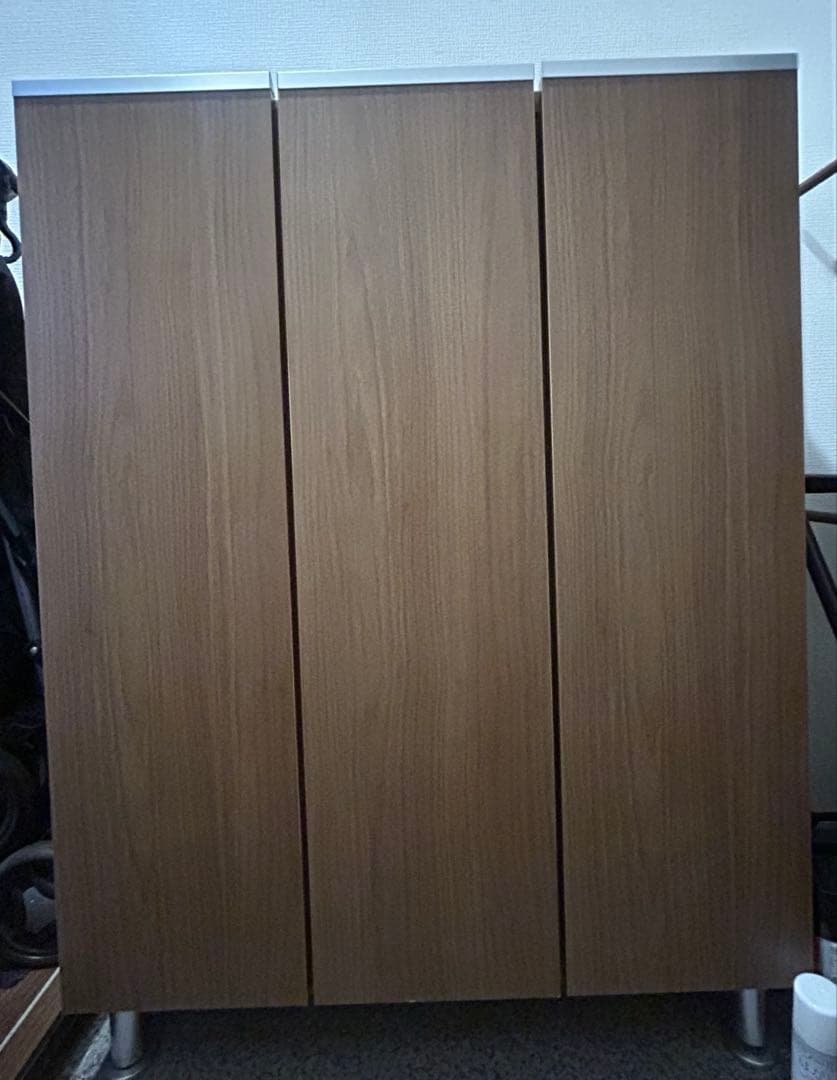 靴箱、木製シューズラック 3扉