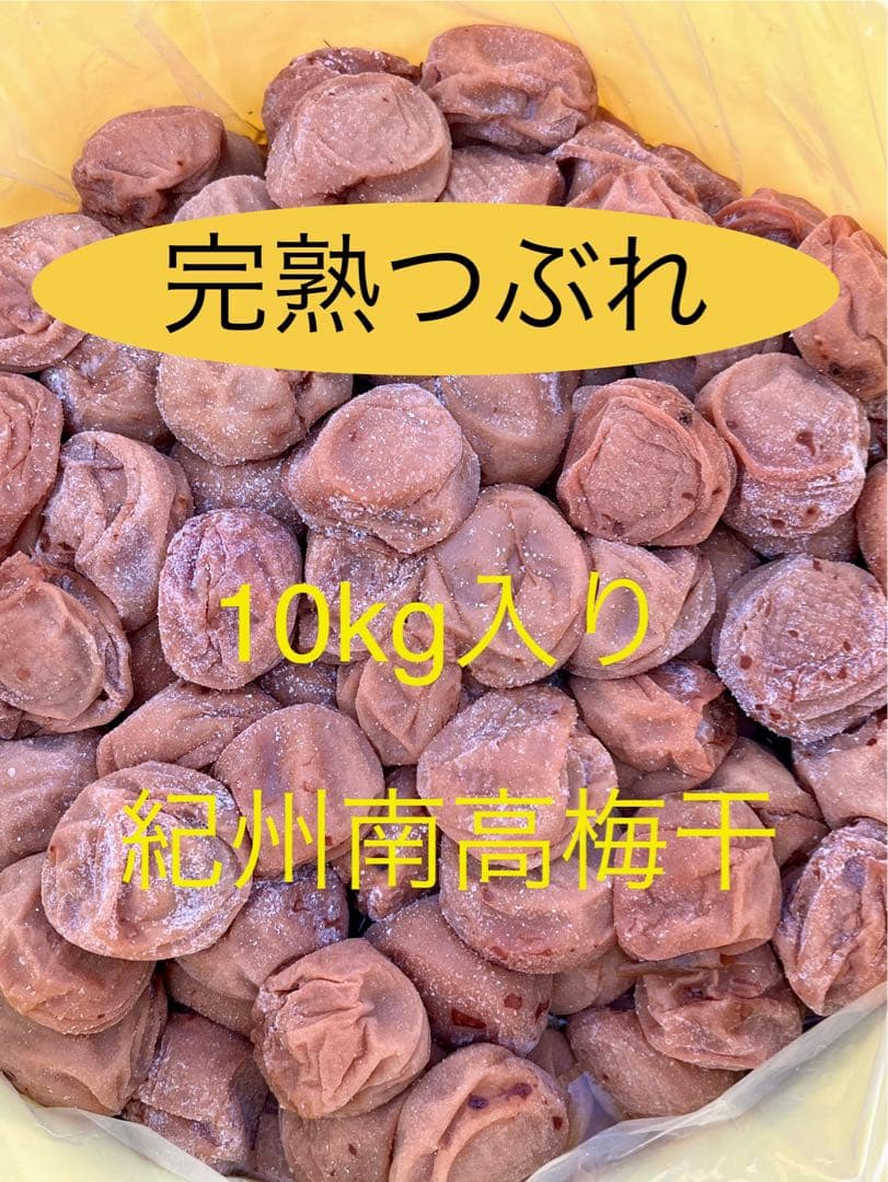 紀州南高梅 つぶれちゃった 白干し　無添加　無選別　10kg