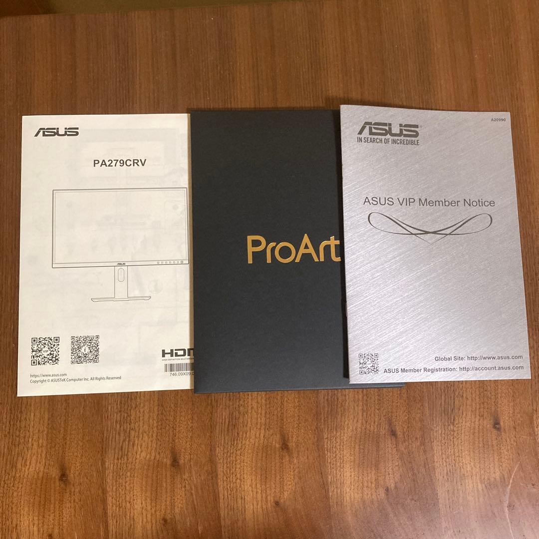 ASUS 4K モニター ProArt PA279CRV 27インチ　組立て省略