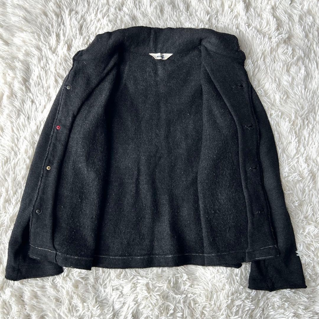 希少✨　美品　45rpm ウール縮絨　スタンドカラージャケット　ロゴ刺繍