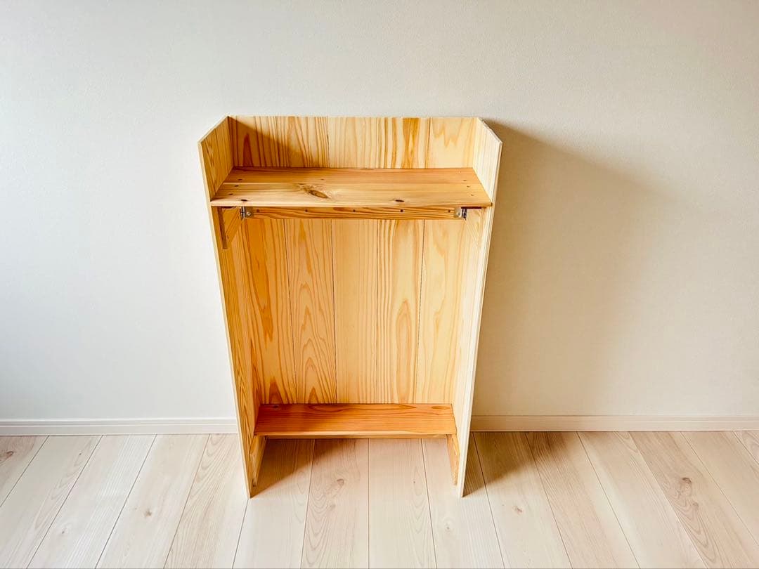 【chiiiii】杉無垢材を使ったかわいいレジカウンター 折り畳み 天板有