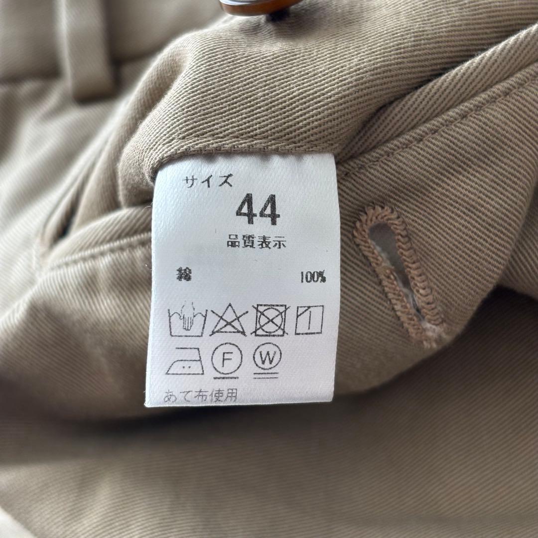 NEAT ニート コットンツータックワイドスラックス ジップフライ 44