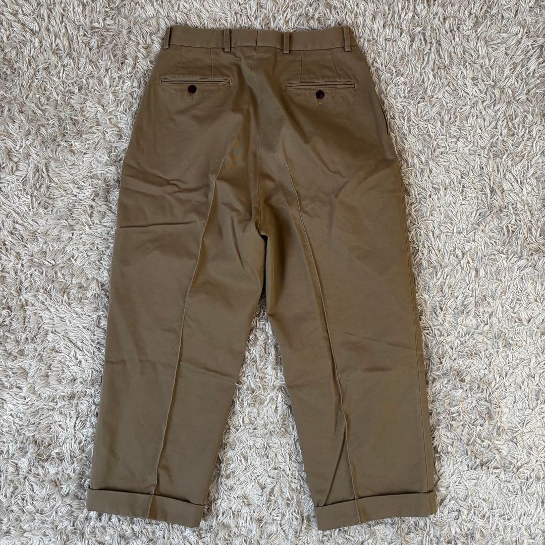 NEAT ニート コットンツータックワイドスラックス ジップフライ 44