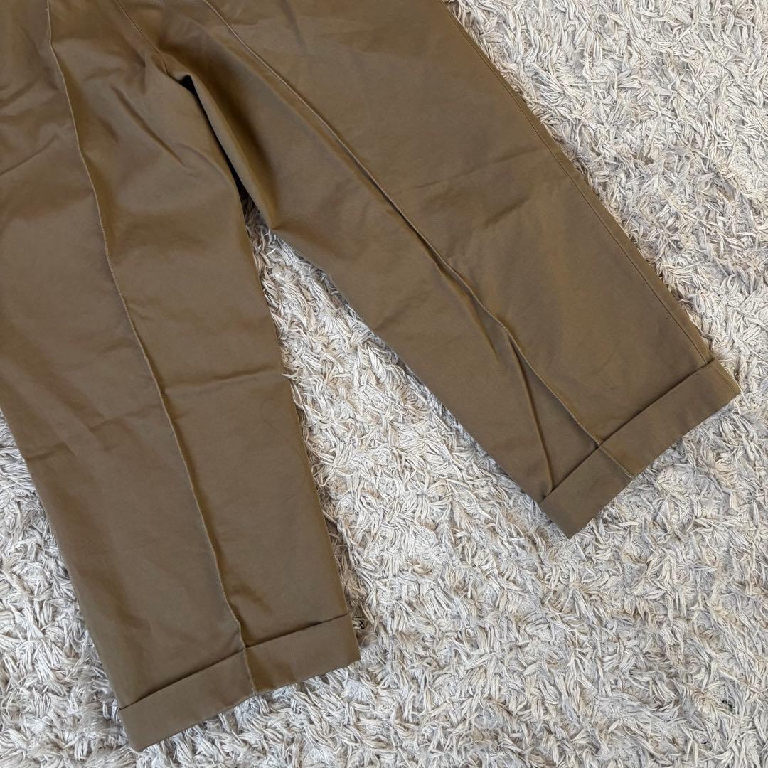 NEAT ニート コットンツータックワイドスラックス ジップフライ 44