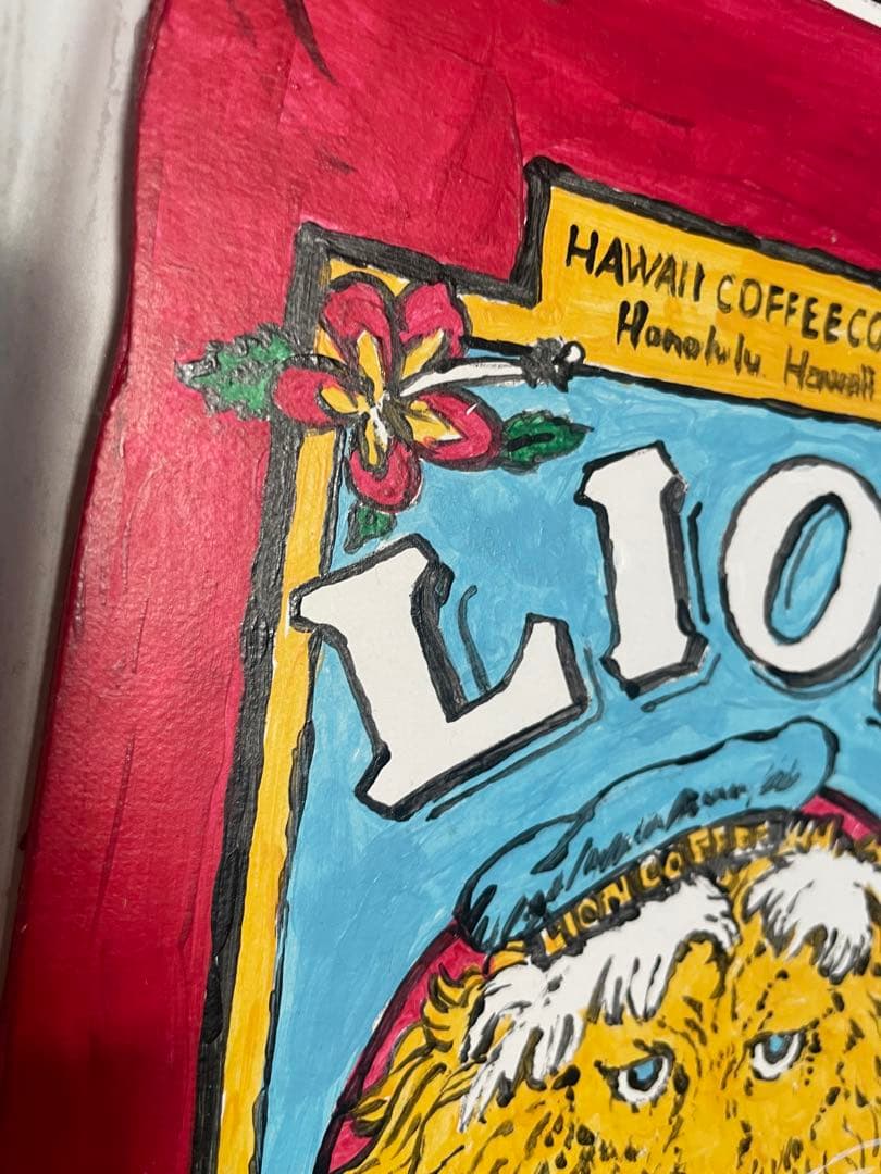 早いもの勝ち　レア　1点もの　ライオンコーヒー　ハンドメイド額縁