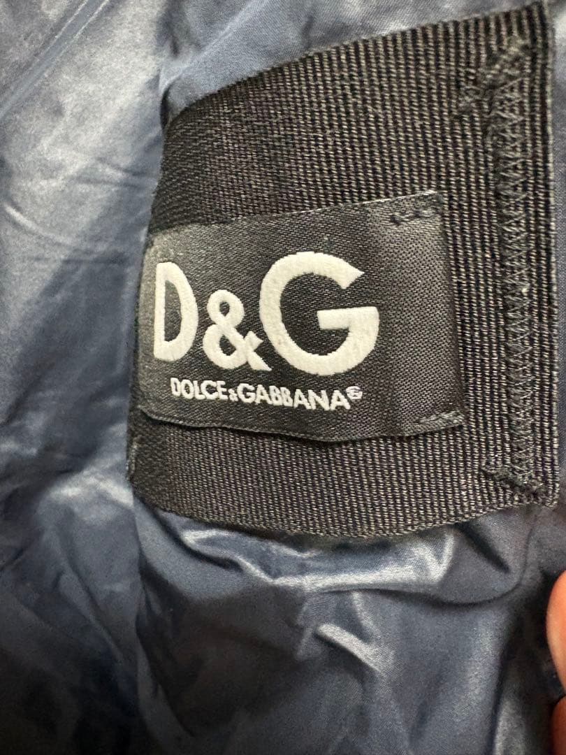 DOLCE&GABBANA ネイビーダウンジャケット　フードあり