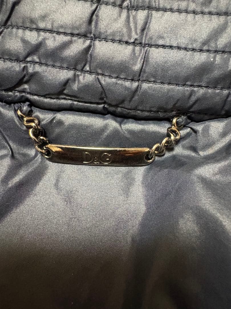 DOLCE&GABBANA ネイビーダウンジャケット　フードあり