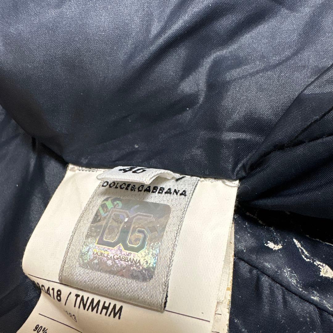 DOLCE&GABBANA ネイビーダウンジャケット　フードあり