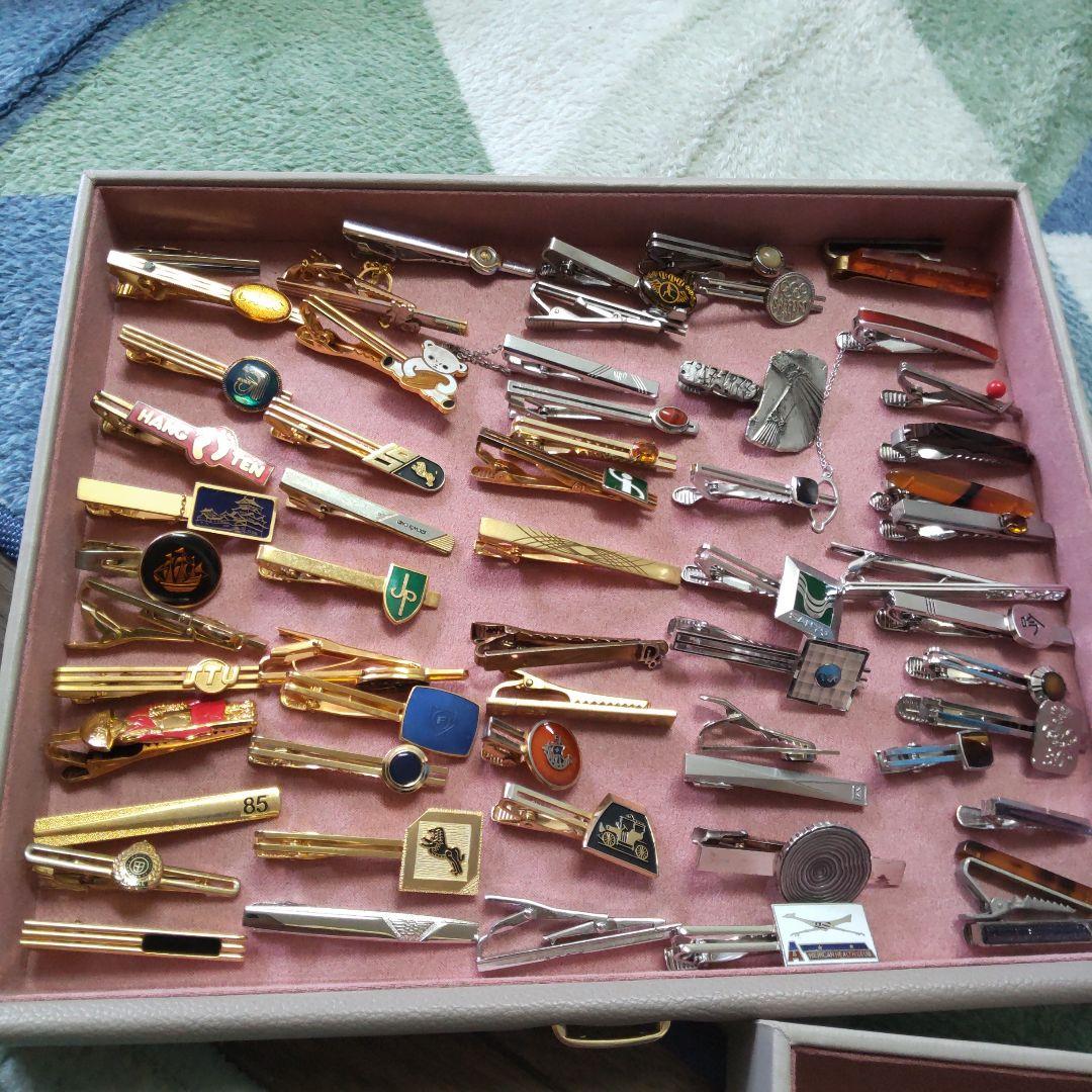 まとめ売りネクタイピン、カフス、ピンブローチ159点セット 大量
