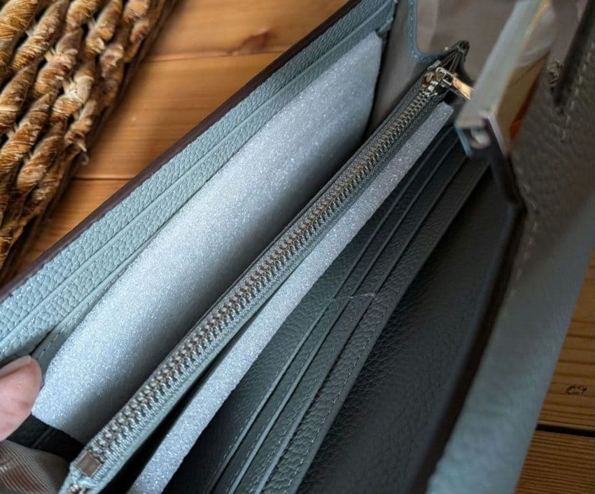未使用☆長財布　ショルダーウォレット　ブルーグレー色
