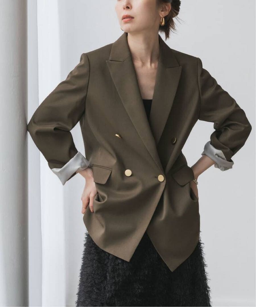 NOBLE エステルツイルピークドラペルジャケット