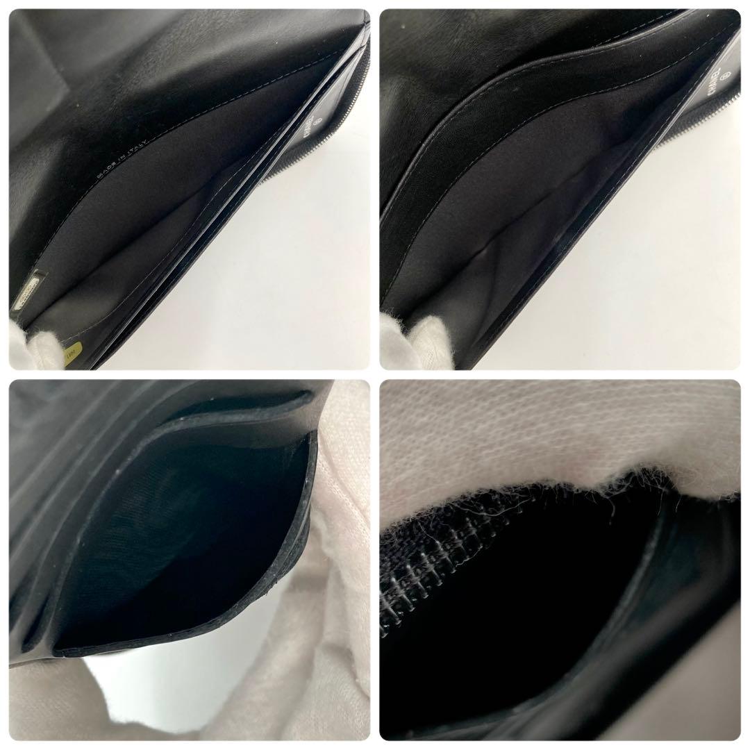 みのり✨ CHANEL アイコンライン 長財布 オーガナイザー 黒 レザー