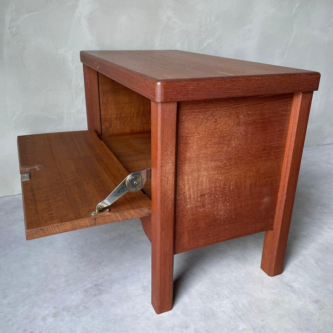 無垢材　木製　ベンチスツール　椅子下収納　横から取り出し　北欧風　シンプル