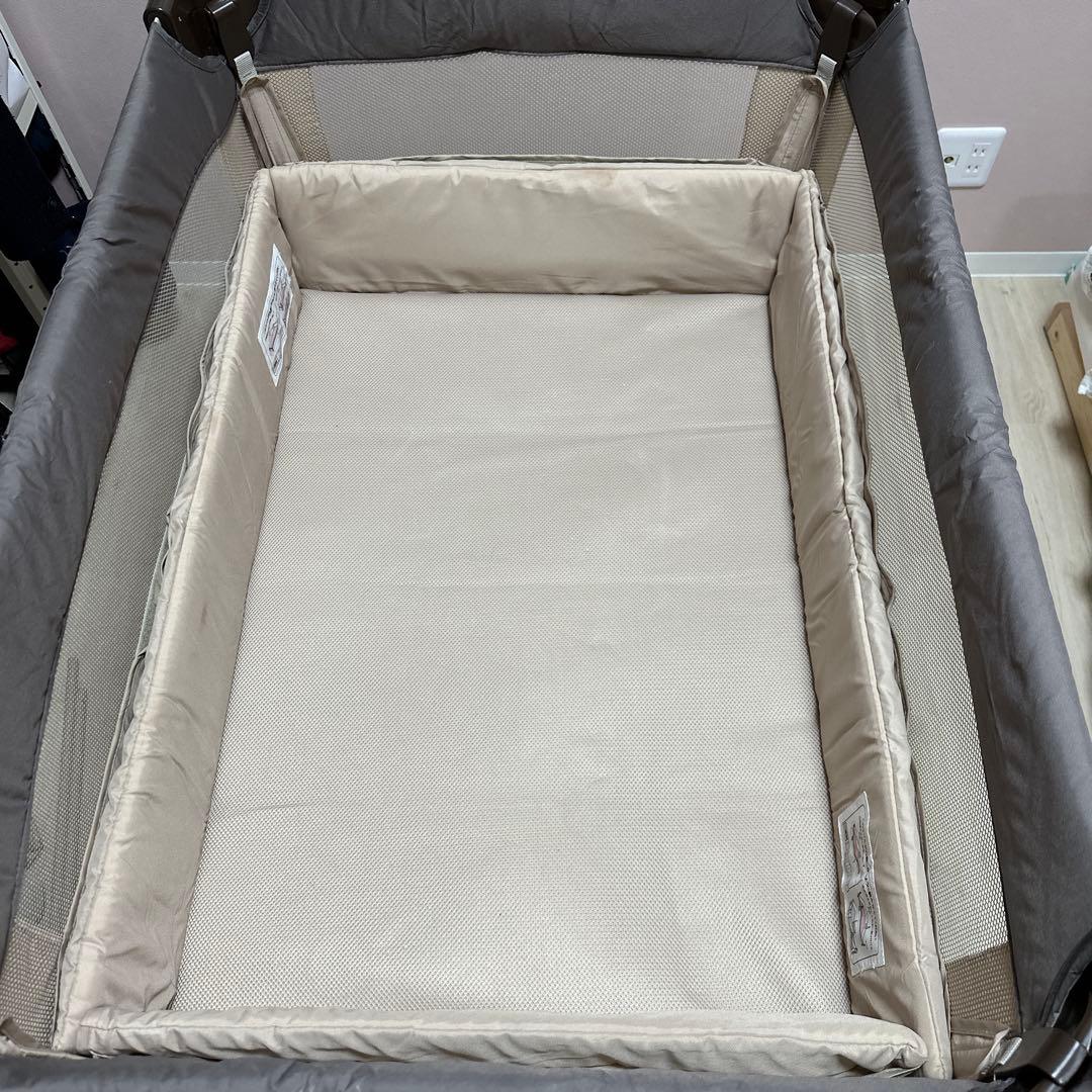 Aprica ココネルエアー ベビーベッド ブラウン 折りたたみ