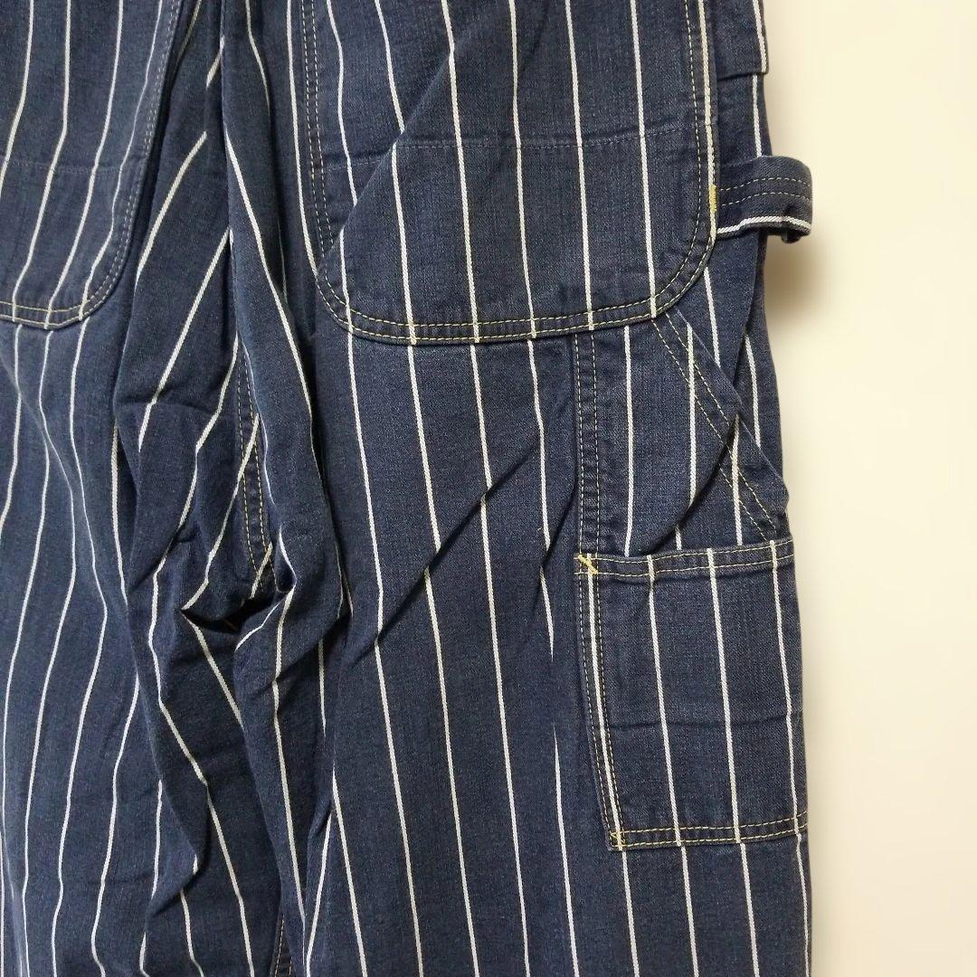 KAPITALキャピタル　ネイビーストライプランバーパンツ