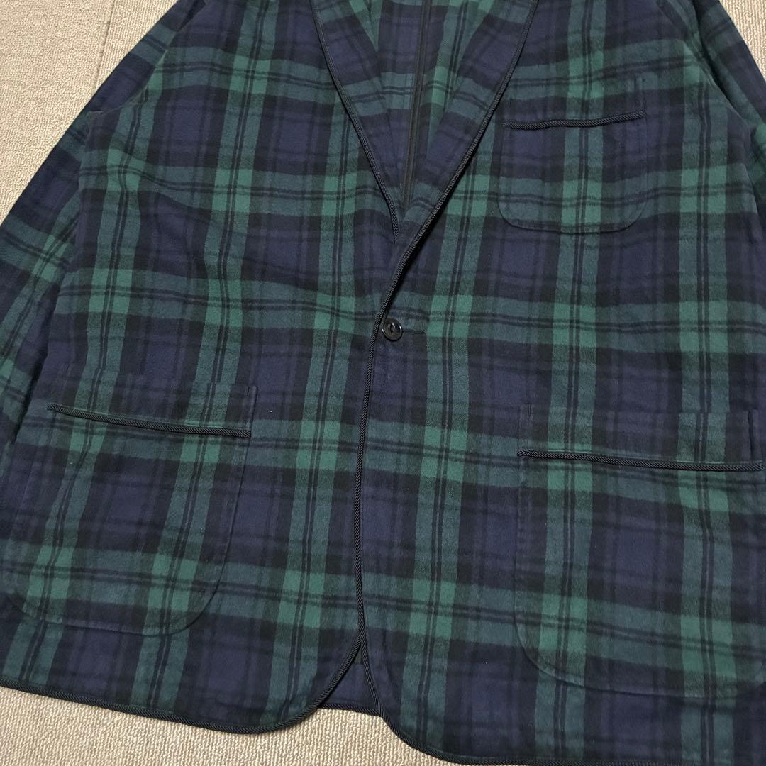 値下げ依頼ビームスプラス スモーキングジャケット 1ボタン L チェック