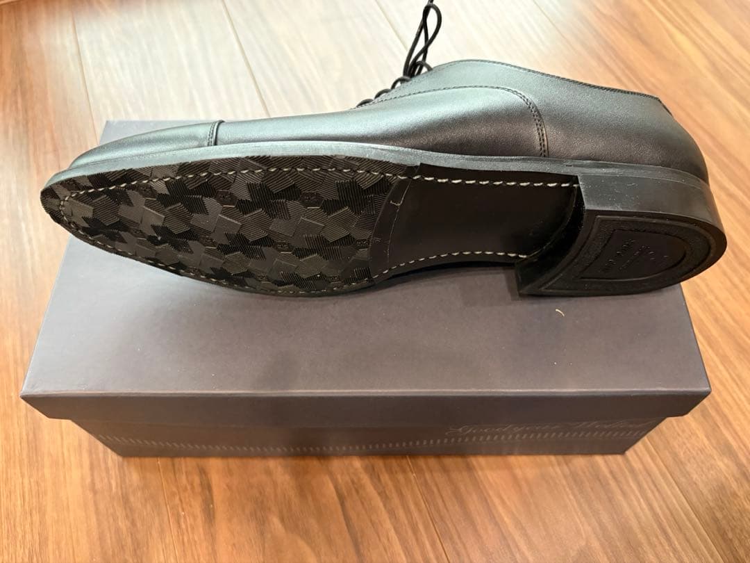 スコッチグレイン 25.5cmストレートチップ 撥水 R1813 ブラック 黒