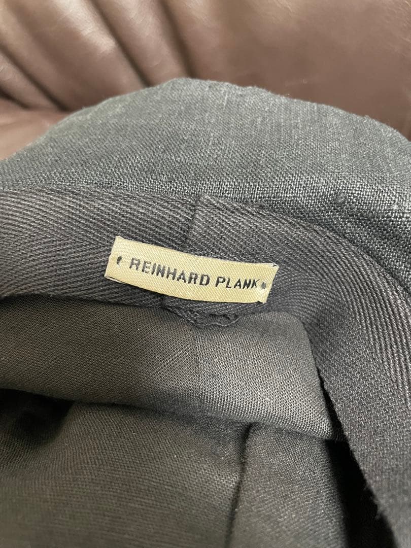 希少 REINHARD PLANK Black Linen Bucket Hat